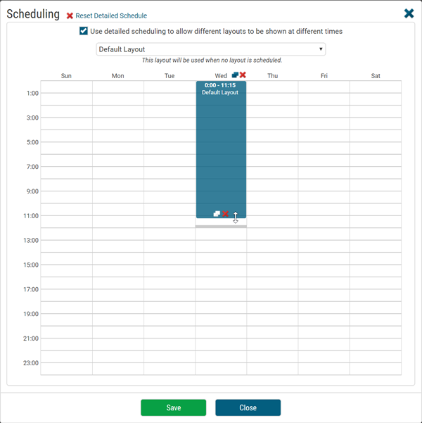 Adding a schedule to a day